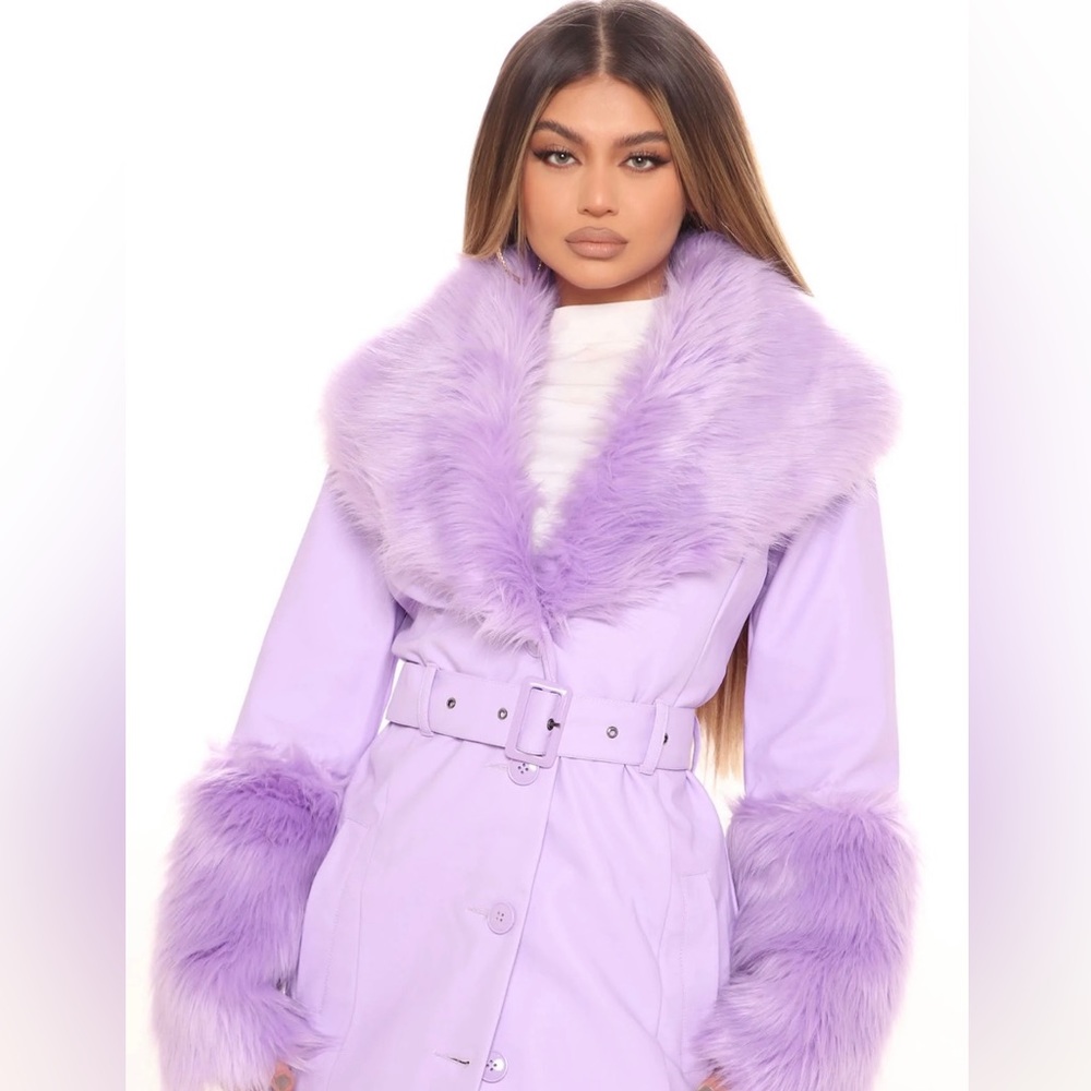 Shein Faux leather maxi coat